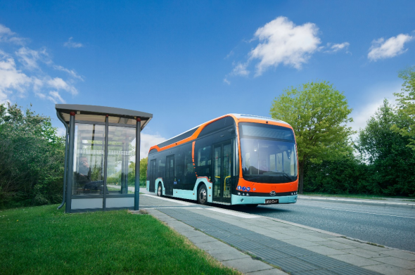 比亚迪全新一代12米纯电动巴士 图片来源：比亚迪