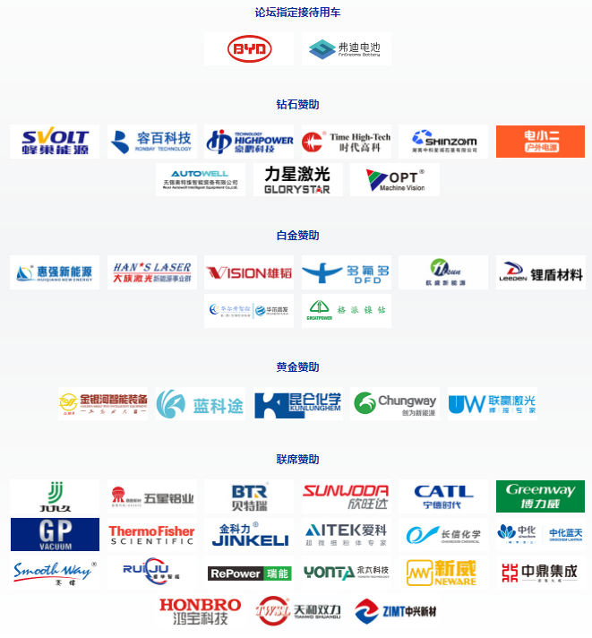 第9届电池“达沃斯”论坛赞助商阵容 第9届电池“达沃斯”论坛赞助商阵容