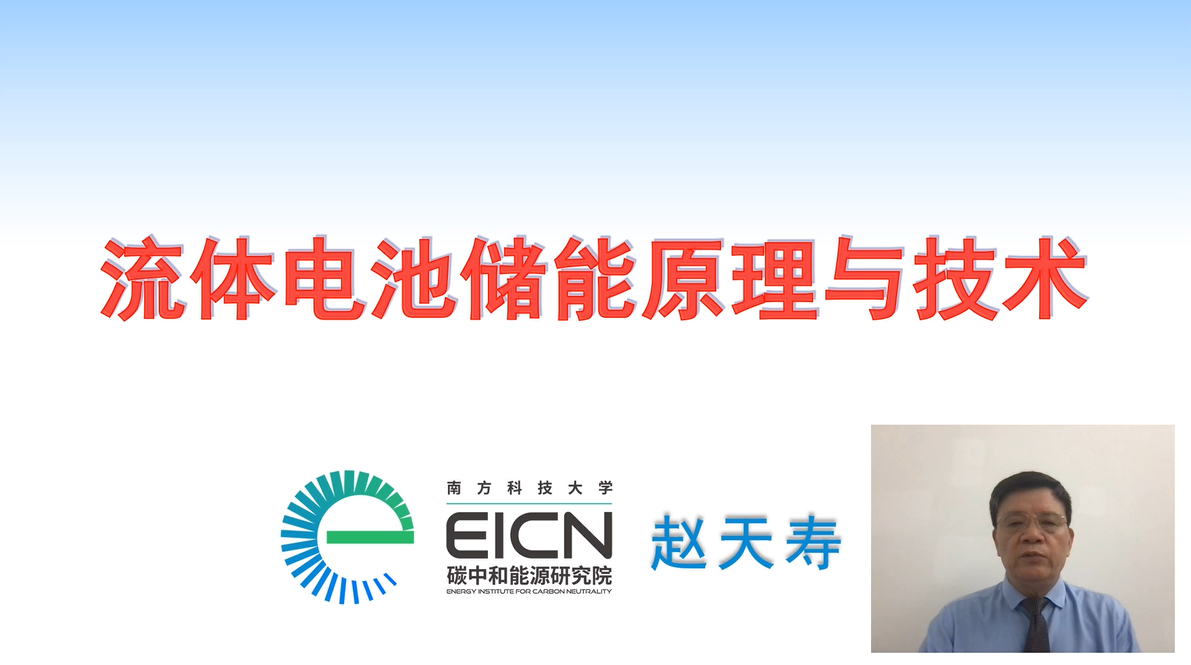 中国科学院院士，南方科技大学碳中和能源研究院院长、讲席教授赵天寿