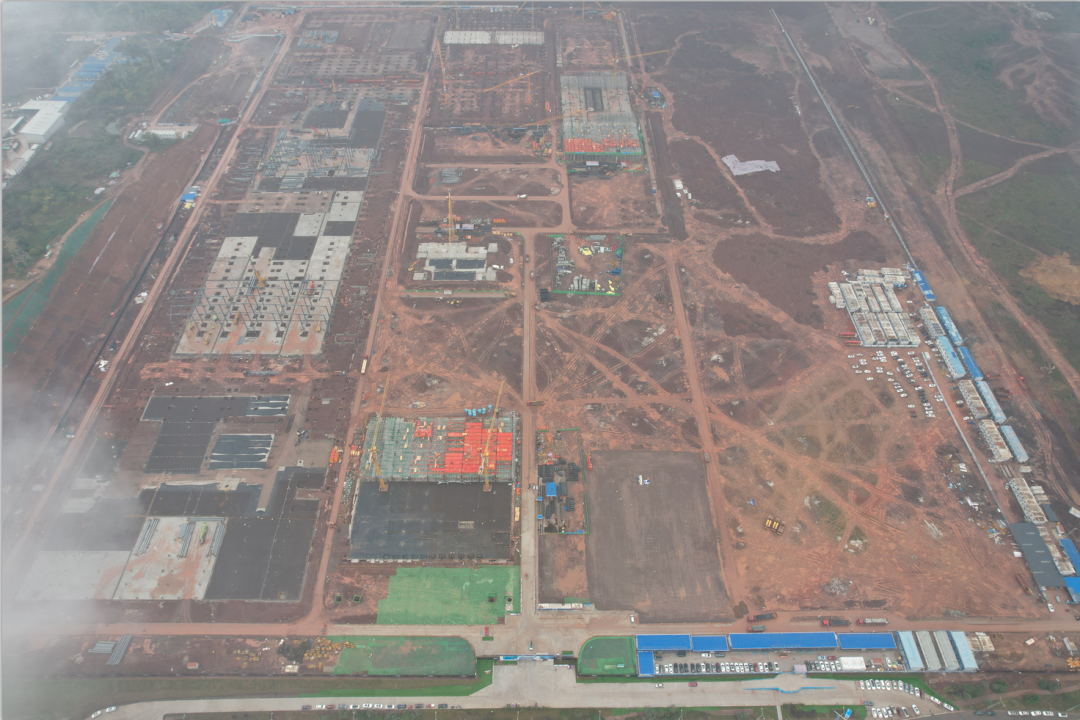 重庆基地一期一阶段项目施工现场