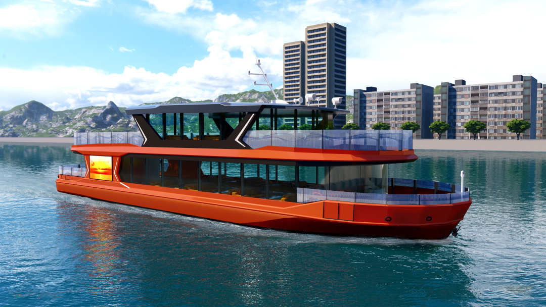 纯电动客船效果图 图片来源:宁德海事局 纯电动客船效果图 图片来源:宁德海事局