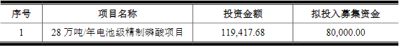 六国化工本次募集资金使用计划(单位:万元) 六国化工本次募集资金使用计划(单位:万元)