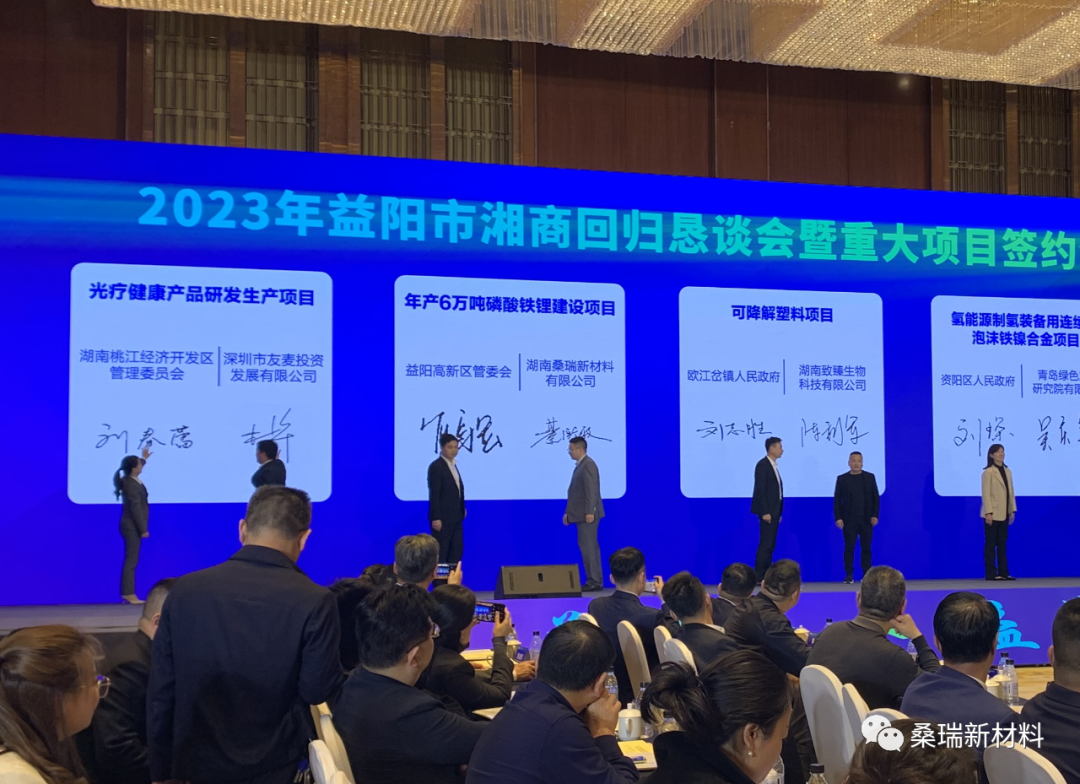 桑瑞新材料年产6万吨正极材料生产线落地湖南益阳