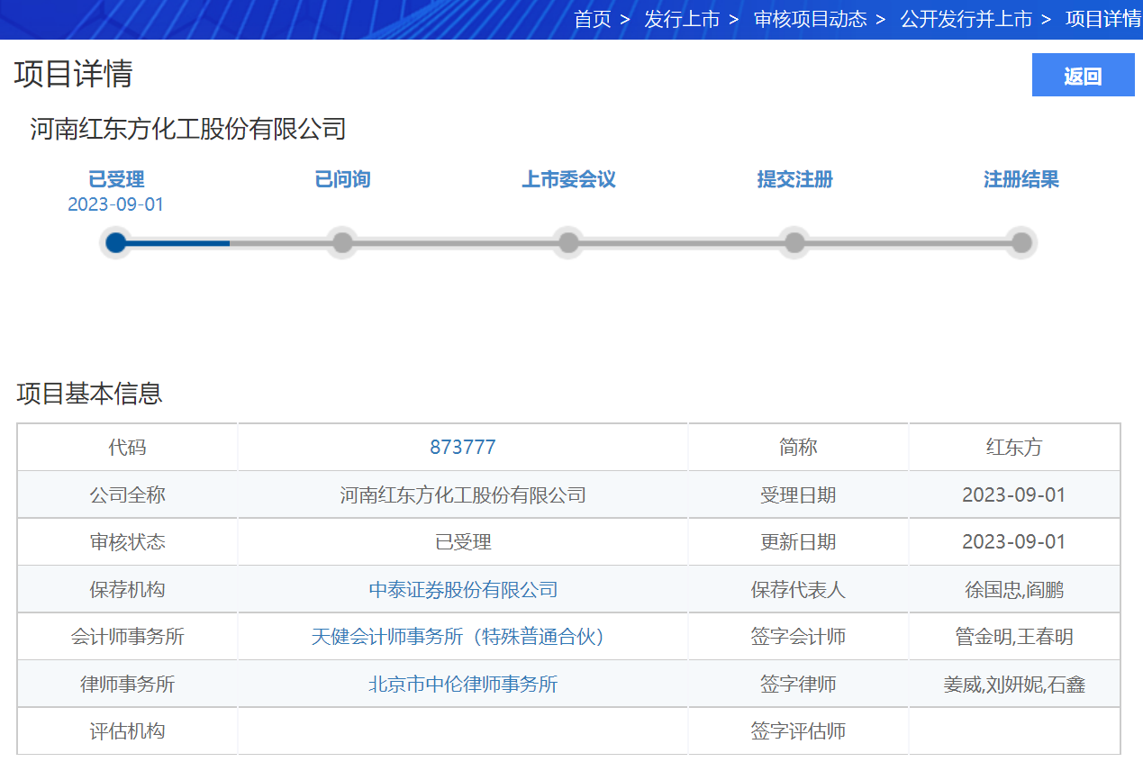 红东方北交所IPO获受理