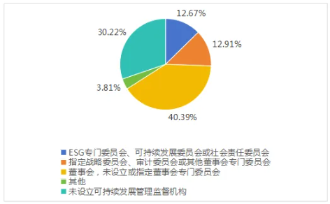 图2 上市公司负责管理监督可持续发展工作的机构