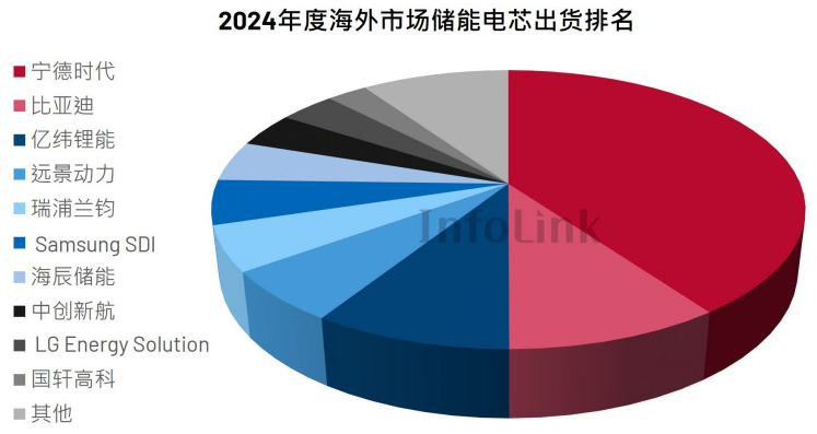 2024年海外市场储能电芯Top 10公司