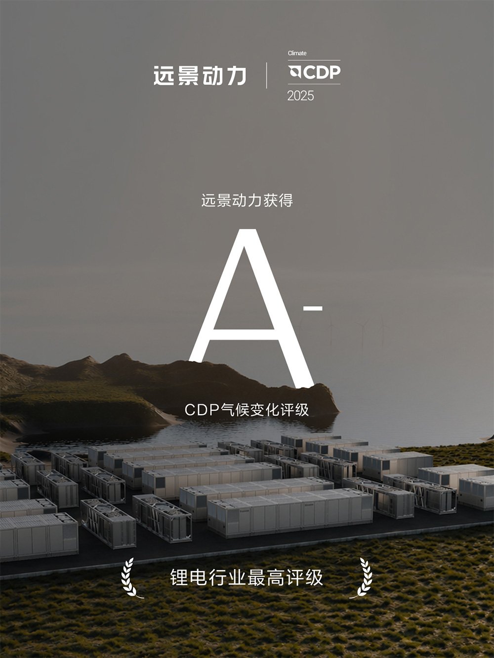 锂电行业最高!远景动力获CDP气候变化A-评级 锂电行业最高!远景动力获CDP气候变化A-评级