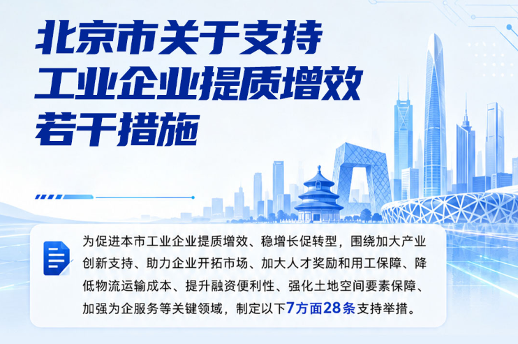 北京市关于支持工业企业提质增效若干措施 北京市关于支持工业企业提质增效若干措施