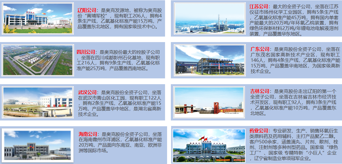 奥克股份全国布局 奥克股份全国布局