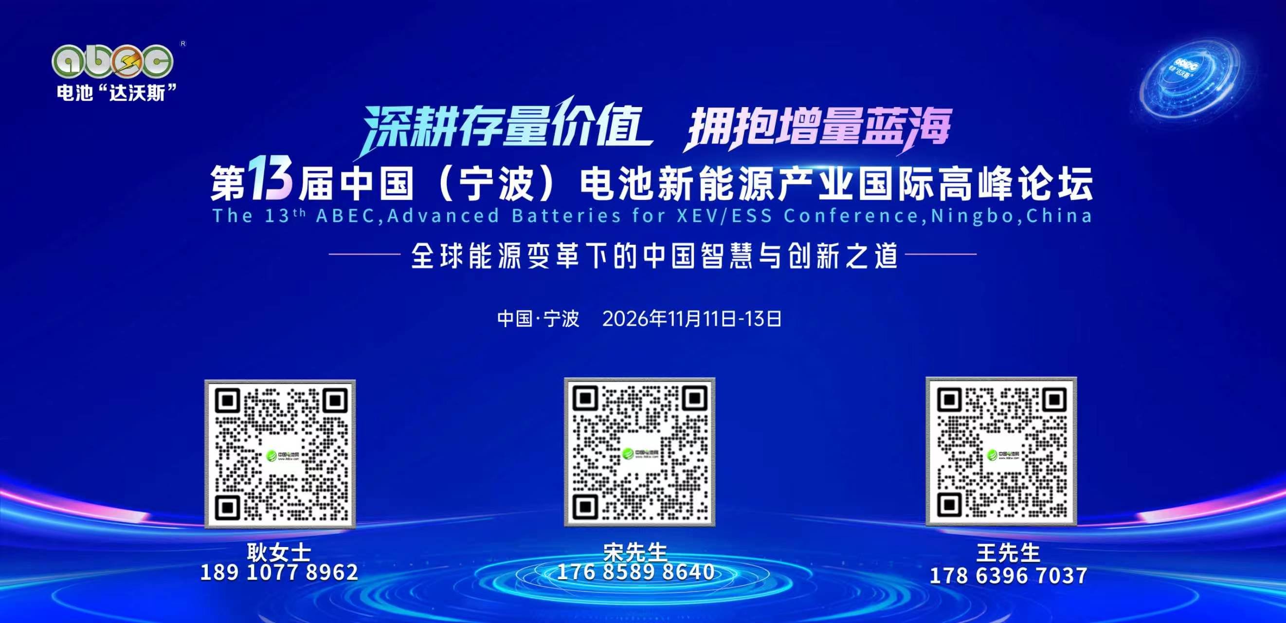第13届中国(宁波)电池新能源产业国际高峰论坛 第13届中国(宁波)电池新能源产业国际高峰论坛