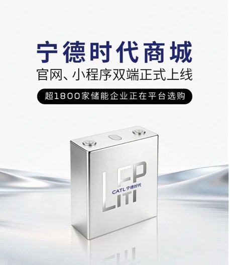 20分钟即可下单原厂电芯!1800家企业注册宁德时代商城 20分钟即可下单原厂电芯!1800家企业注册宁德时代商城